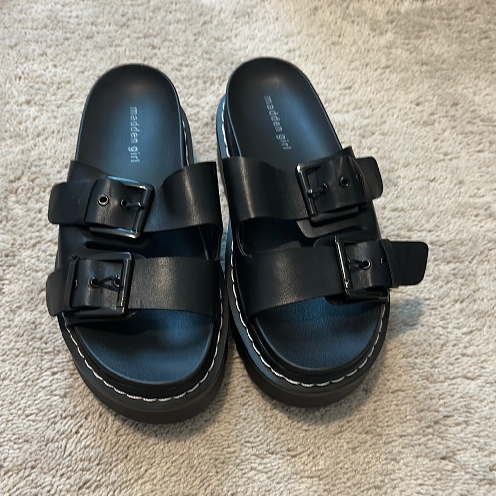 Madden Girl Black Sandals